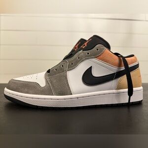 Air Jordan 1 Low SE - Black/Magic Ember/ White/Sundial (9M/10.5W)